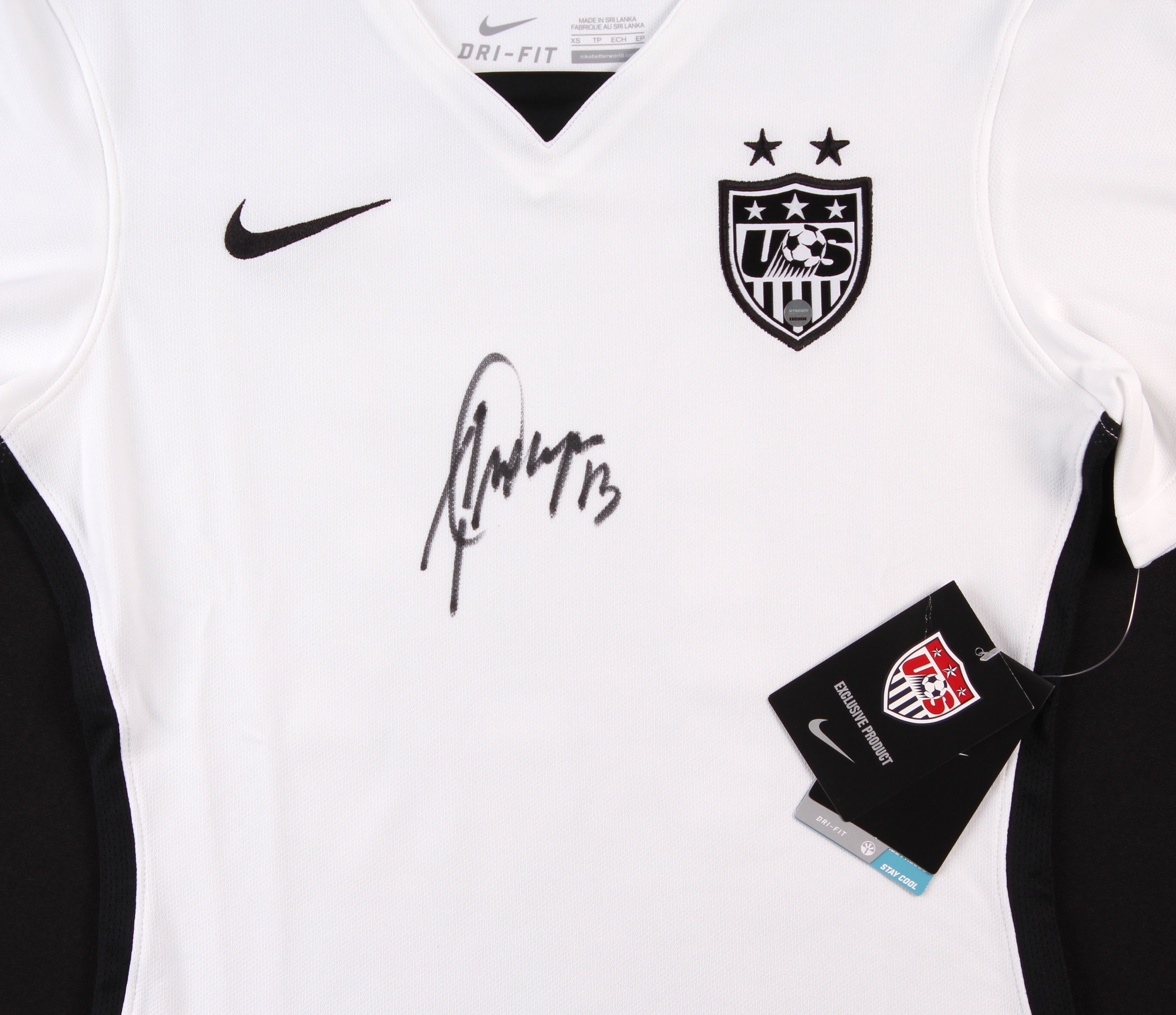 Alex Morgan Signed 2015 Team USA Nike Authentic Jersey (Steiner COA & LOJO COA) at PristineAuction.com Alex Morgan Signed 2015 Team USA Nike Authentic Jersey (Steiner COA & LOJO COA) at PristineAuction.com
