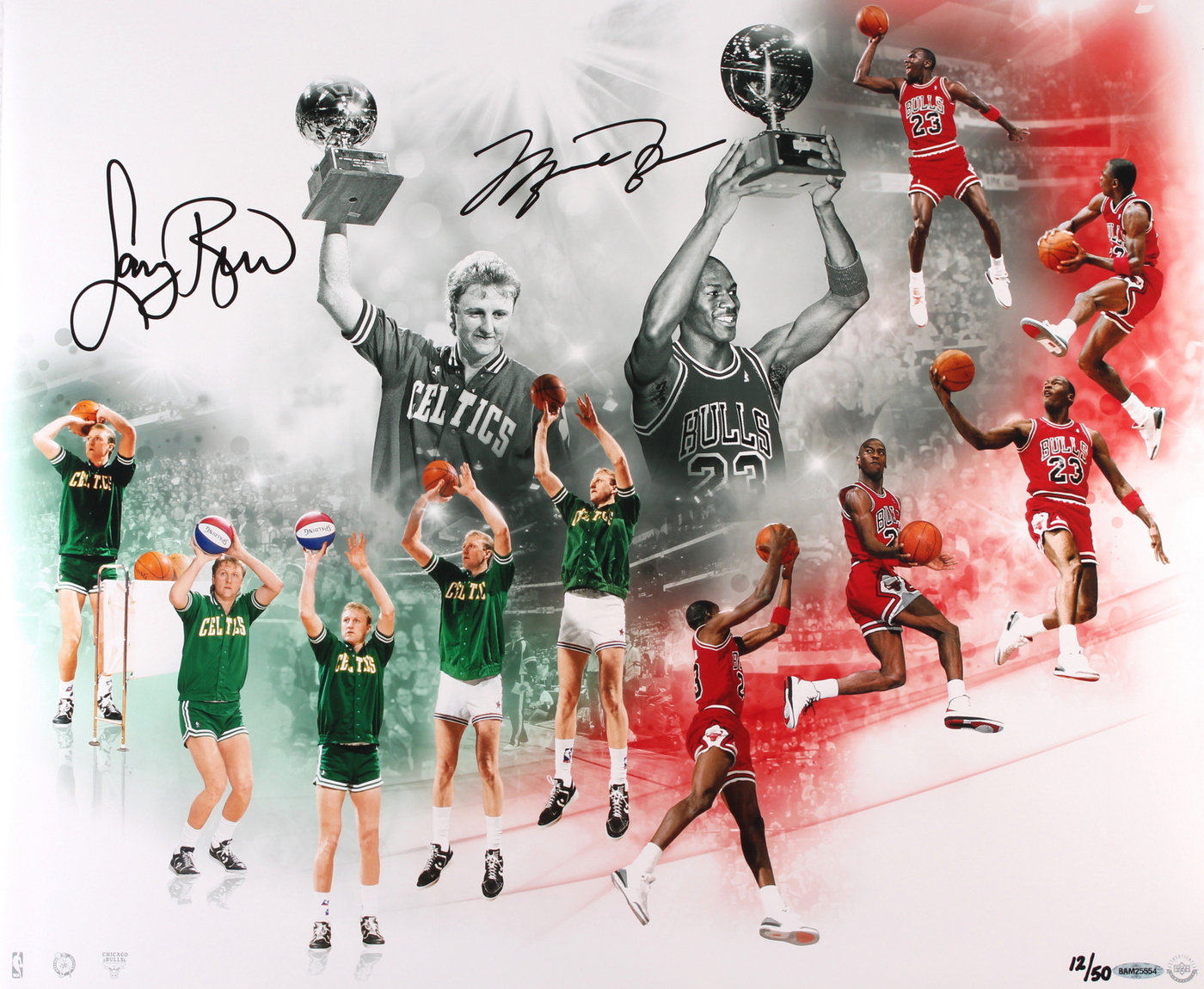 Michael Jordan & Larry Bird Dual Signed LE "All Star Saturday Night" 20x24 Photo (UDA COA) at PristineAuction.com Michael Jordan & Larry Bird Dual Signed LE "All Star Saturday Night" 20x24 Photo (UDA COA) at PristineAuction.com