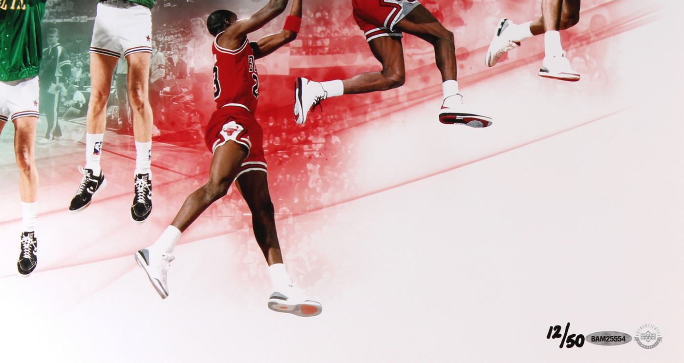 Michael Jordan & Larry Bird Dual Signed LE "All Star Saturday Night" 20x24 Photo (UDA COA) at PristineAuction.com Michael Jordan & Larry Bird Dual Signed LE "All Star Saturday Night" 20x24 Photo (UDA COA) at PristineAuction.com