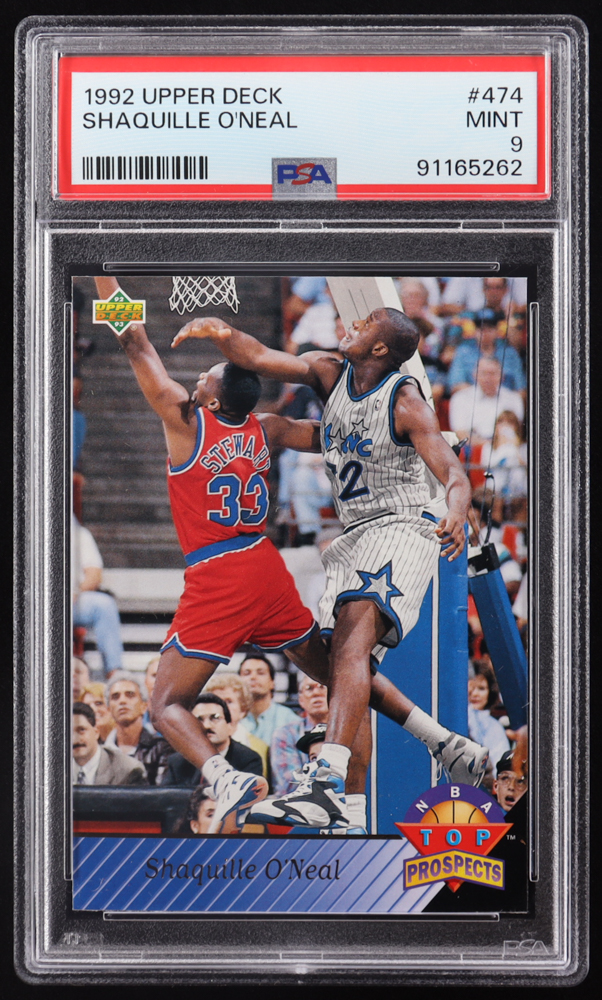 Shaquille O'Neal 1992-93 Upper Deck #474 TP RC (PSA 9) at PristineAuction.com Shaquille O'Neal 1992-93 Upper Deck #474 TP RC (PSA 9) at PristineAuction.com