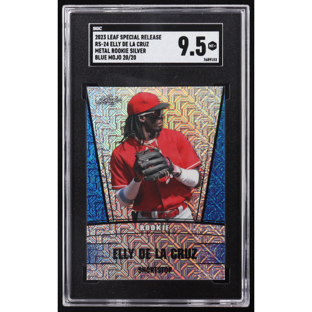 Elly De La Cruz 2023 Leaf Special Release Rookie Mojo Blue #RS24 RC #20/20 (SGC 9.5) at PristineAuction.com