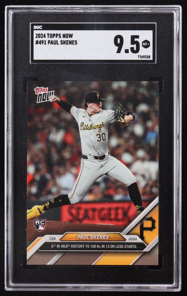 Paul Skenes 2024 Topps Now #491 RC (SGC 9.5) at PristineAuction.com Paul Skenes 2024 Topps Now #491 RC (SGC 9.5) at PristineAuction.com