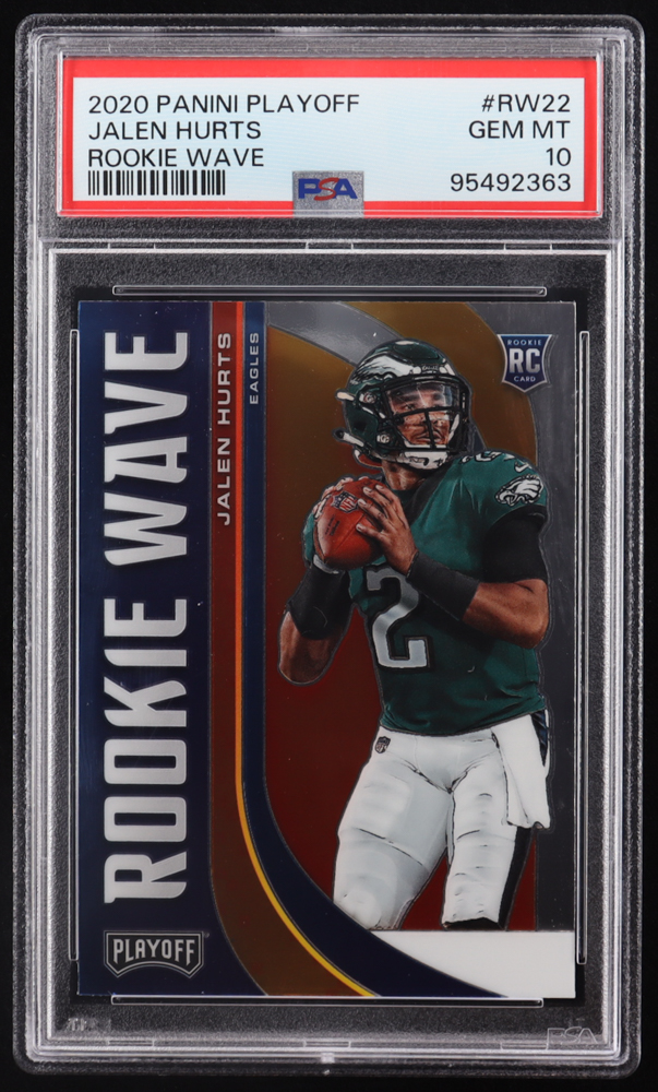 Jalen Hurts 2020 Playoff Rookie Wave #22 RC (PSA 10) at PristineAuction.com Jalen Hurts 2020 Playoff Rookie Wave #22 RC (PSA 10) at PristineAuction.com