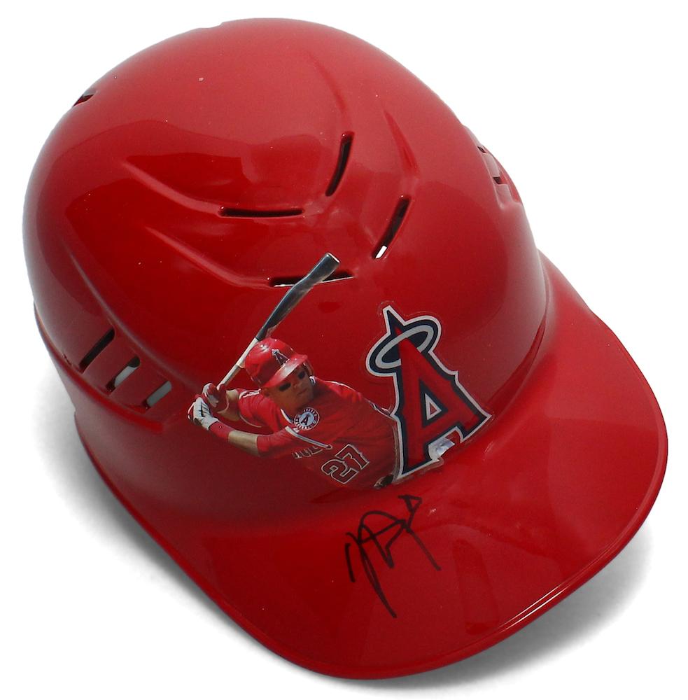 Mike Trout Signed Angels Full-Size Authentic On-Field Custom Painted Batting Helmet (PSA) at PristineAuction.com Mike Trout Signed Angels Full-Size Authentic On-Field Custom Painted Batting Helmet (PSA) at PristineAuction.com