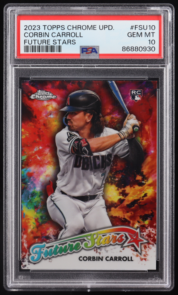 Corbin Carroll 2023 Topps Chrome Update Future Stars #FSU10 RC (PSA 10) at PristineAuction.com Corbin Carroll 2023 Topps Chrome Update Future Stars #FSU10 RC (PSA 10) at PristineAuction.com
