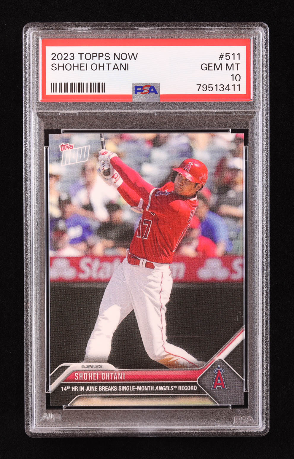 Shohei Ohtani 2023 Topps Now #511 (PSA 10) at PristineAuction.com Shohei Ohtani 2023 Topps Now #511 (PSA 10) at PristineAuction.com