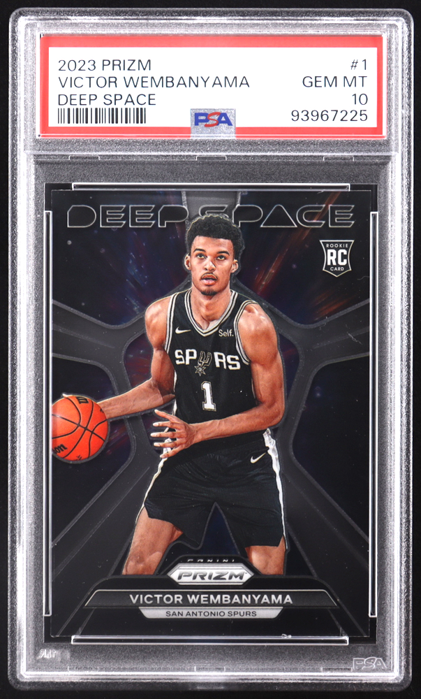 Victor Wembanyama 2023-24 Panini Prizm Deep Space #1 RC (PSA 10) at PristineAuction.com Victor Wembanyama 2023-24 Panini Prizm Deep Space #1 RC (PSA 10) at PristineAuction.com