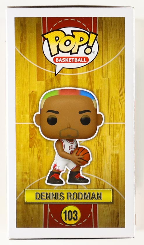 Dennis Rodman Signed Bulls #103 Funko Pop! Vinyl Figure (JSA & Rodman) at PristineAuction.com Dennis Rodman Signed Bulls #103 Funko Pop! Vinyl Figure (JSA & Rodman) at PristineAuction.com