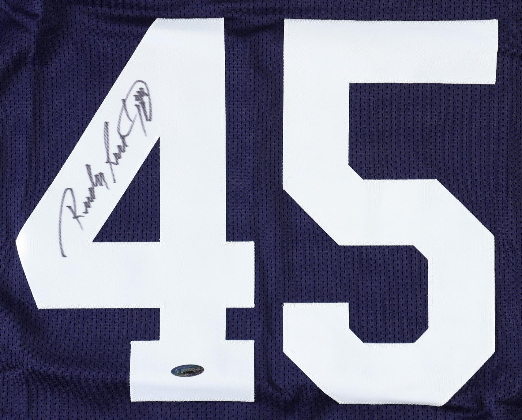 Rudy Ruettiger Signed Jersey (TriStar) at PristineAuction.com Rudy Ruettiger Signed Jersey (TriStar) at PristineAuction.com