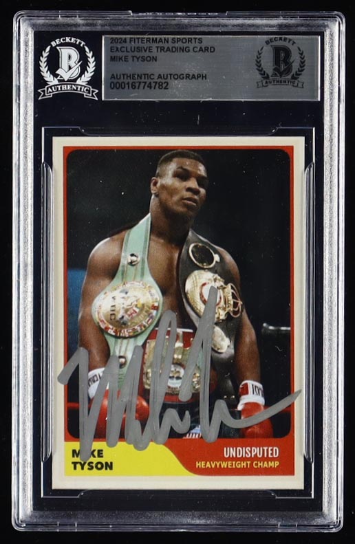 Mike Tyson Signed 2024 Fiterman Sports Trading Card (BGS) at PristineAuction.com Mike Tyson Signed 2024 Fiterman Sports Trading Card (BGS) at PristineAuction.com