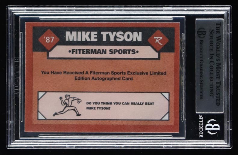 Mike Tyson Signed 2024 Fiterman Sports Trading Card (BGS) at PristineAuction.com Mike Tyson Signed 2024 Fiterman Sports Trading Card (BGS) at PristineAuction.com