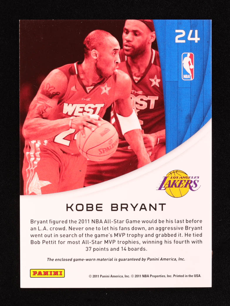 Kobe Bryant 2010-11 Panini Season Update All-Stars Materials #24 at PristineAuction.com Kobe Bryant 2010-11 Panini Season Update All-Stars Materials #24 at PristineAuction.com