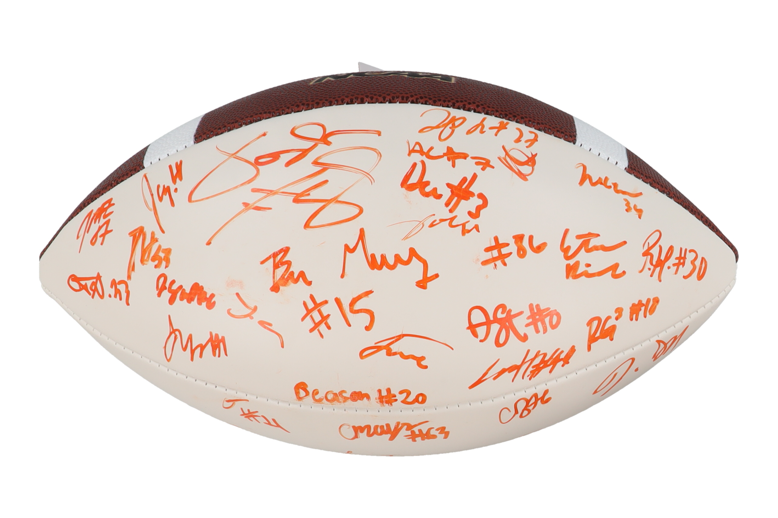 2023 Tennessee Volunteers NCAA Logo LE Football Signed By Team (32) With Nico Iamaleava, Jabari Small, Jaylen Wright, McCallen Castles (Top Tier Authentics) at PristineAuction.com 2023 Tennessee Volunteers NCAA Logo LE Football Signed By Team (32) With Nico Iamaleava, Jabari Small, Jaylen Wright, McCallen Castles (Top Tier Authentics) at PristineAuction.com