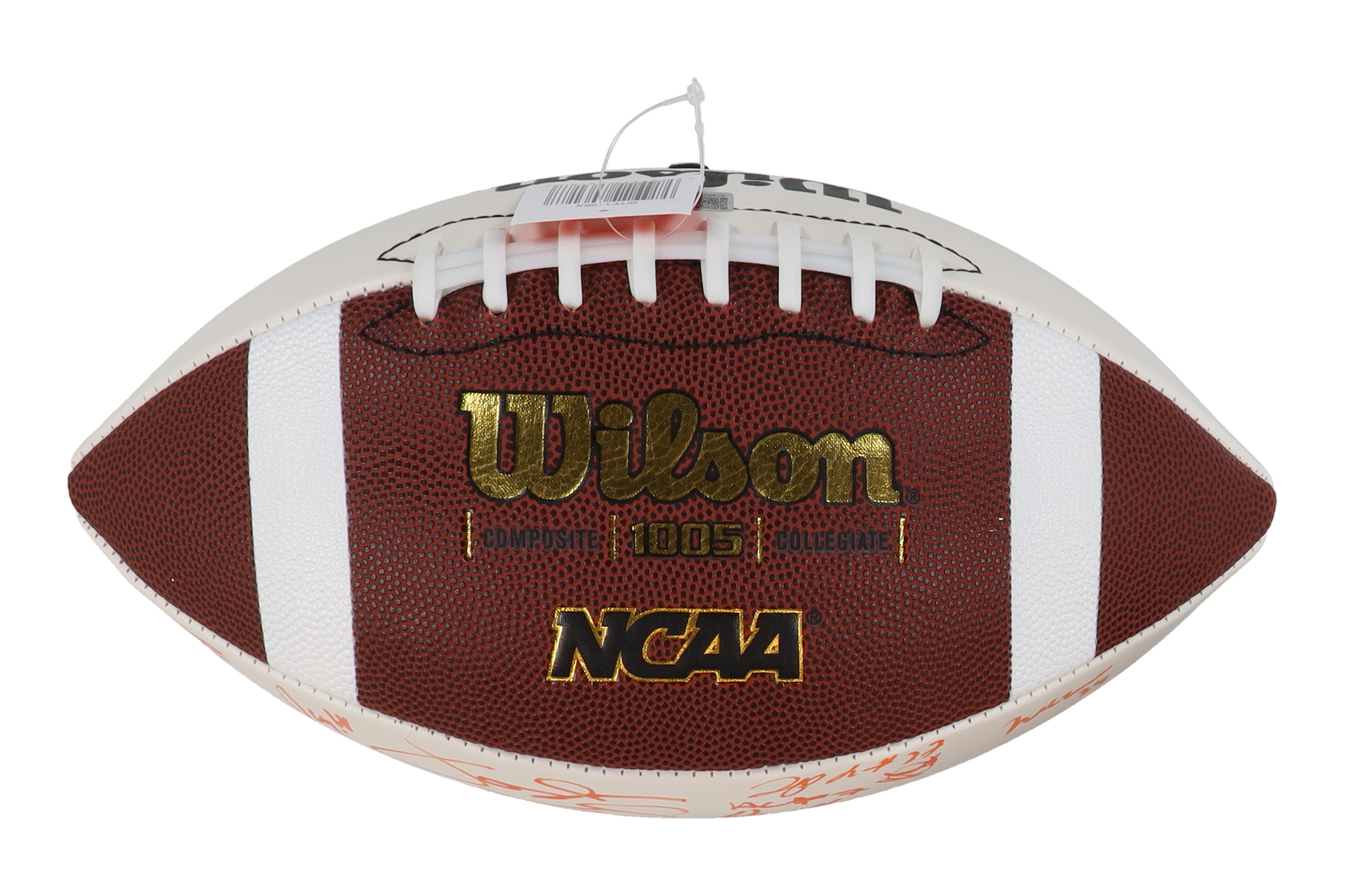 2023 Tennessee Volunteers NCAA Logo LE Football Signed By Team (32) With Nico Iamaleava, Jabari Small, Jaylen Wright, McCallen Castles (Top Tier Authentics) at PristineAuction.com 2023 Tennessee Volunteers NCAA Logo LE Football Signed By Team (32) With Nico Iamaleava, Jabari Small, Jaylen Wright, McCallen Castles (Top Tier Authentics) at PristineAuction.com