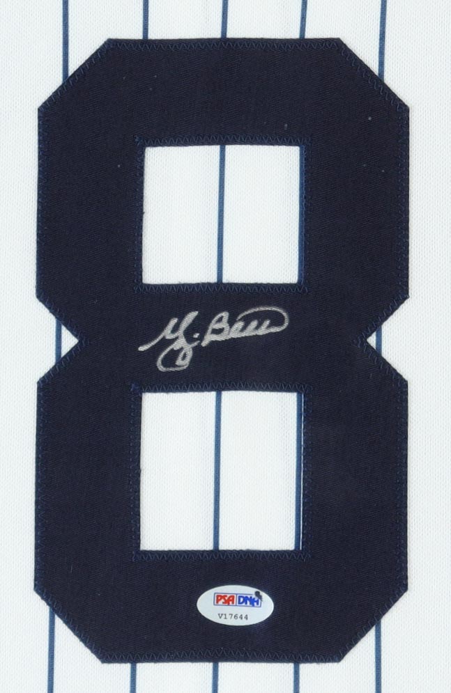 Yogi Berra Signed Yankees Custom Framed Jersey Display (PSA) at PristineAuction.com Yogi Berra Signed Yankees Custom Framed Jersey Display (PSA) at PristineAuction.com