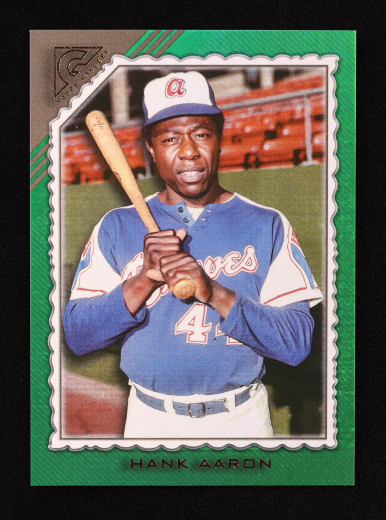 Hank Aaron 2022 Topps Gallery Green #73 #014/125 at PristineAuction.com Hank Aaron 2022 Topps Gallery Green #73 #014/125 at PristineAuction.com