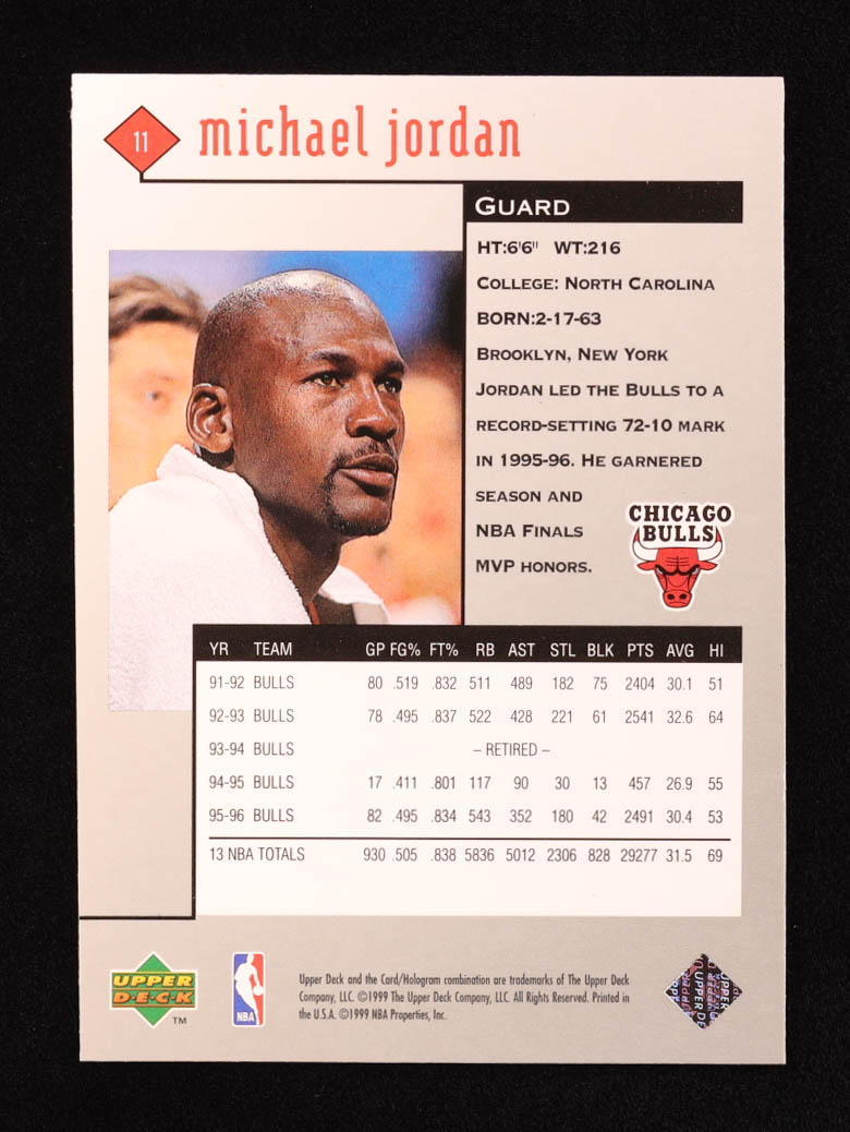 Michael Jordan 1998-99 Black Diamond #11 at PristineAuction.com Michael Jordan 1998-99 Black Diamond #11 at PristineAuction.com