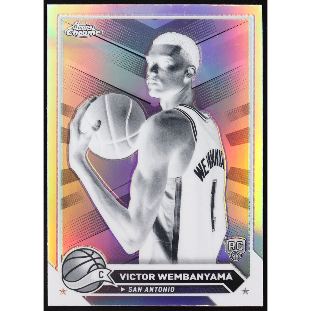 Victor Wembanyama 2023-24 Topps Chrome Negative Refractors #1 RC at PristineAuction.com