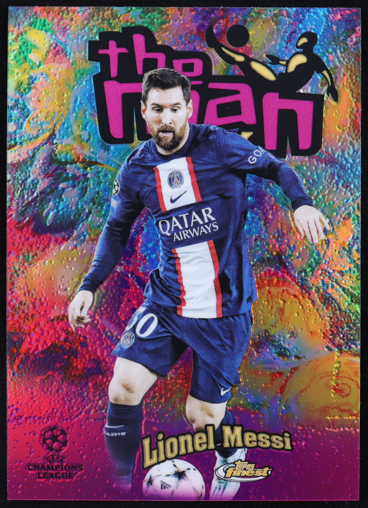 Lionel Messi 2022-23 Finest UEFA Club Competitions The Man #FTM9 at PristineAuction.com Lionel Messi 2022-23 Finest UEFA Club Competitions The Man #FTM9 at PristineAuction.com
