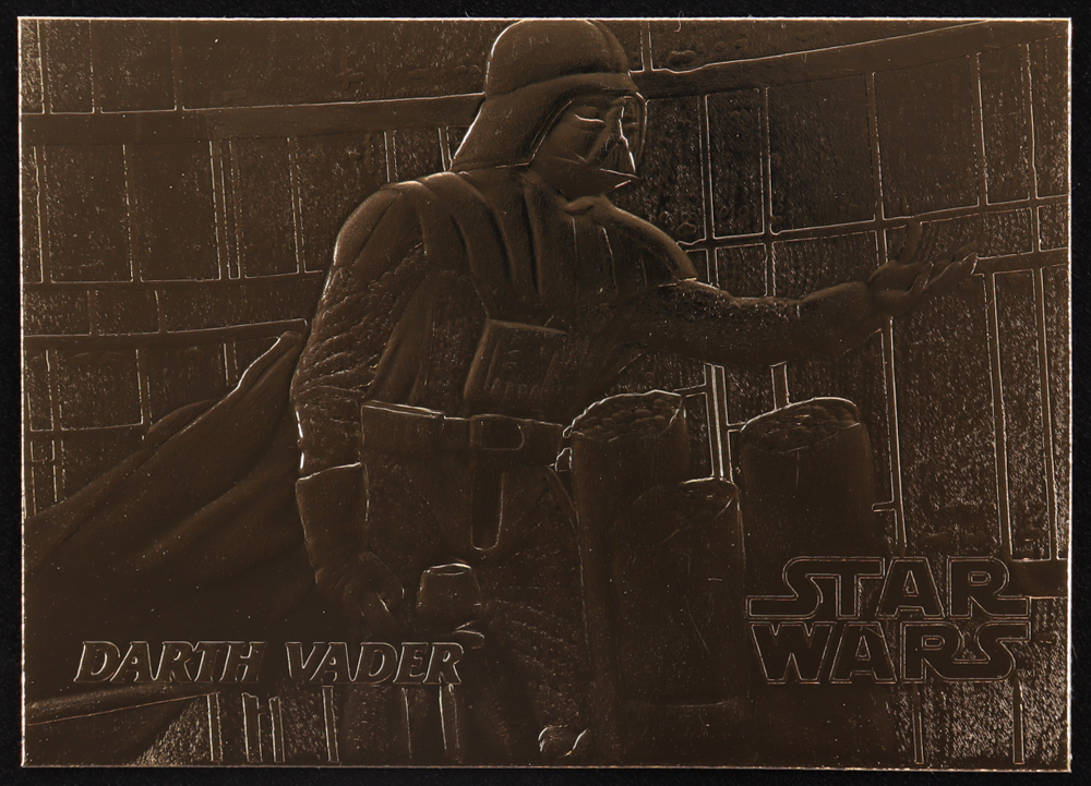 Star Wars 1995 Score Board Darth Vader 23KT Gold Card #/10,000 at PristineAuction.com Star Wars 1995 Score Board Darth Vader 23KT Gold Card #/10,000 at PristineAuction.com