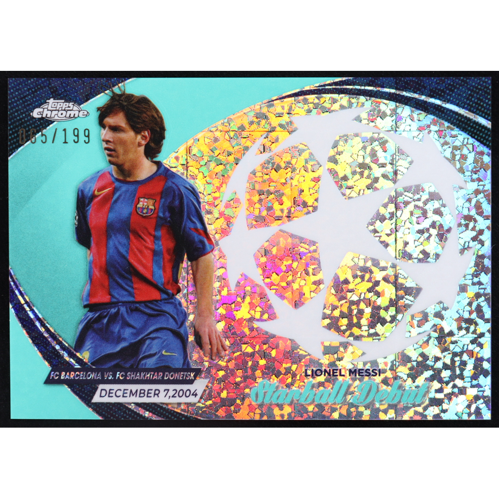 Messi Topps Lionel Messi 2023-24 Topps Chrome UEFA Club Competitions Starball ...