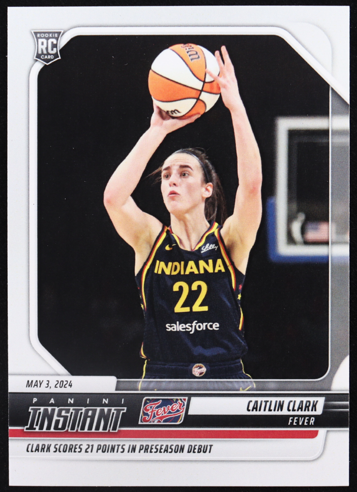 Caitlin Clark 2024-25 Panini Instant WNBA #1 RC at PristineAuction.com Caitlin Clark 2024-25 Panini Instant WNBA #1 RC at PristineAuction.com