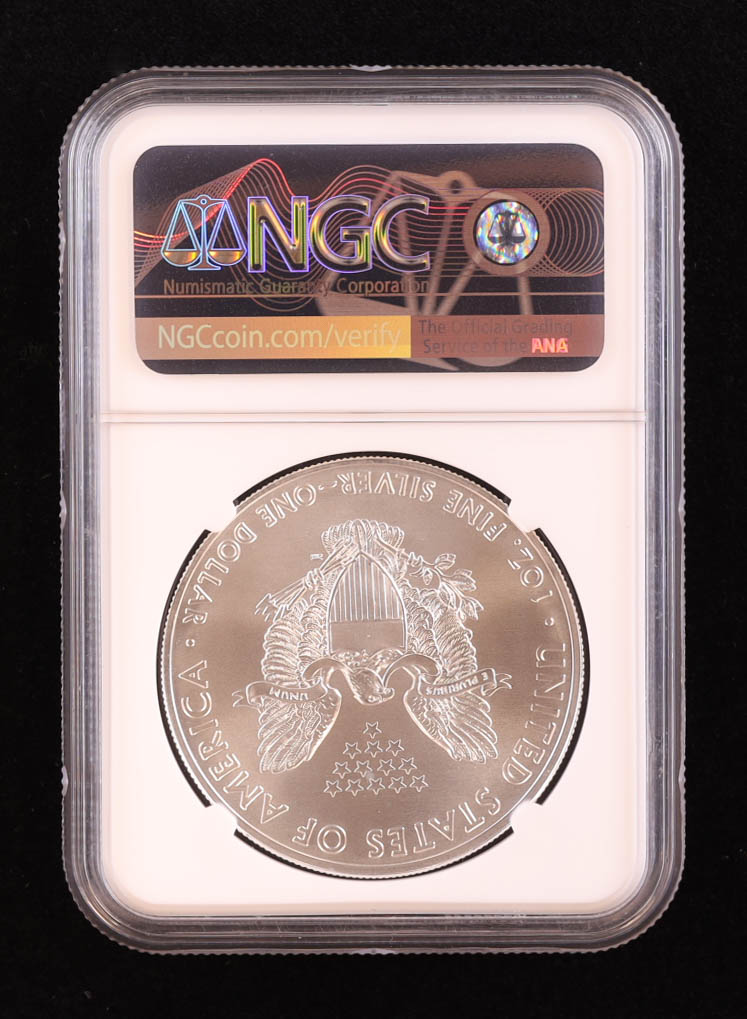 2021-(S) American Silver Eagle, Type 1 - Emergency Production Early Releases - Hand-Signed by Congressman Mike Castle (NGC MS69) at PristineAuction.com 2021-(S) American Silver Eagle, Type 1 - Emergency Production Early Releases - Hand-Signed by Congressman Mike Castle (NGC MS69) at PristineAuction.com