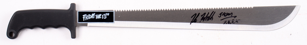 Kane Hodder Signed "Friday the 13th" 24" Steel Machete Inscribed "Jason 7,8,9,X" (JSA) at PristineAuction.com Kane Hodder Signed "Friday the 13th" 24" Steel Machete Inscribed "Jason 7,8,9,X" (JSA) at PristineAuction.com
