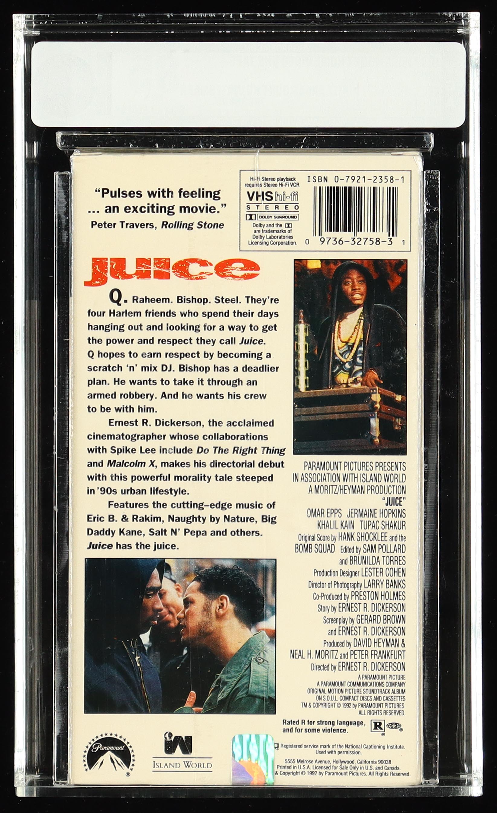 1992 "Juice" Factory Sealed VHS Tape (VGA 8.5) at PristineAuction.com 1992 "Juice" Factory Sealed VHS Tape (VGA 8.5) at PristineAuction.com