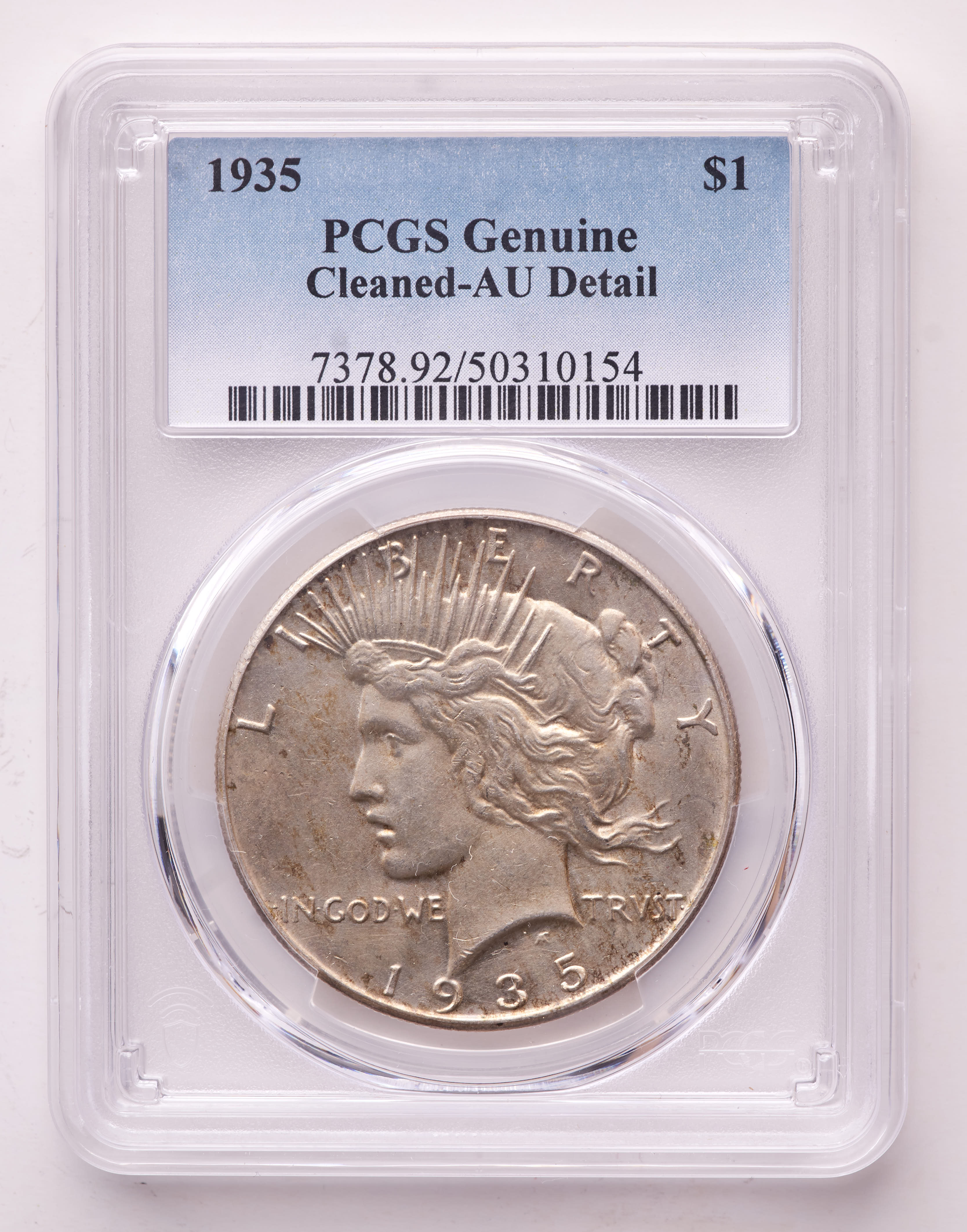 1935 Peace Silver Dollar (PCGS AU Details) at PristineAuction.com 1935 Peace Silver Dollar (PCGS AU Details) at PristineAuction.com
