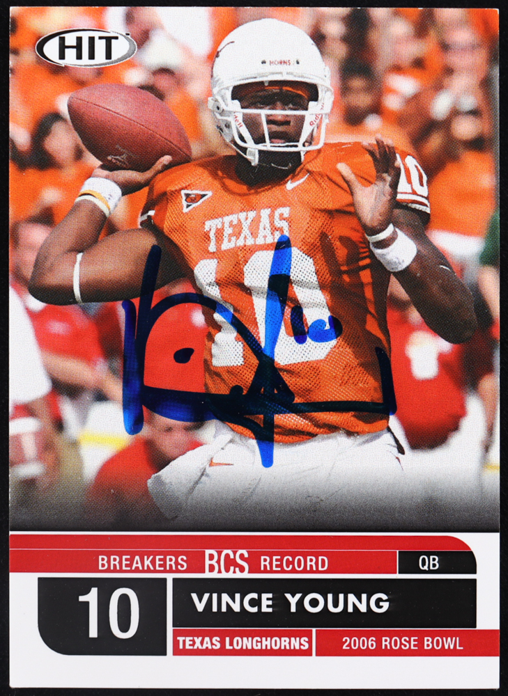 Vince Young Signed 2006 SAGE HIT BCS #BCS26 RC (PIA) at PristineAuction.com Vince Young Signed 2006 SAGE HIT BCS #BCS26 RC (PIA) at PristineAuction.com