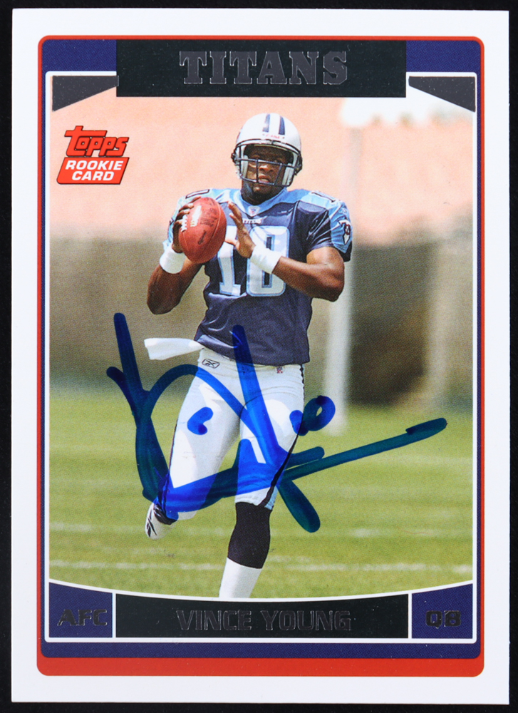 Vince Young Signed 2006 Topps #353 RC (PIA) at PristineAuction.com Vince Young Signed 2006 Topps #353 RC (PIA) at PristineAuction.com