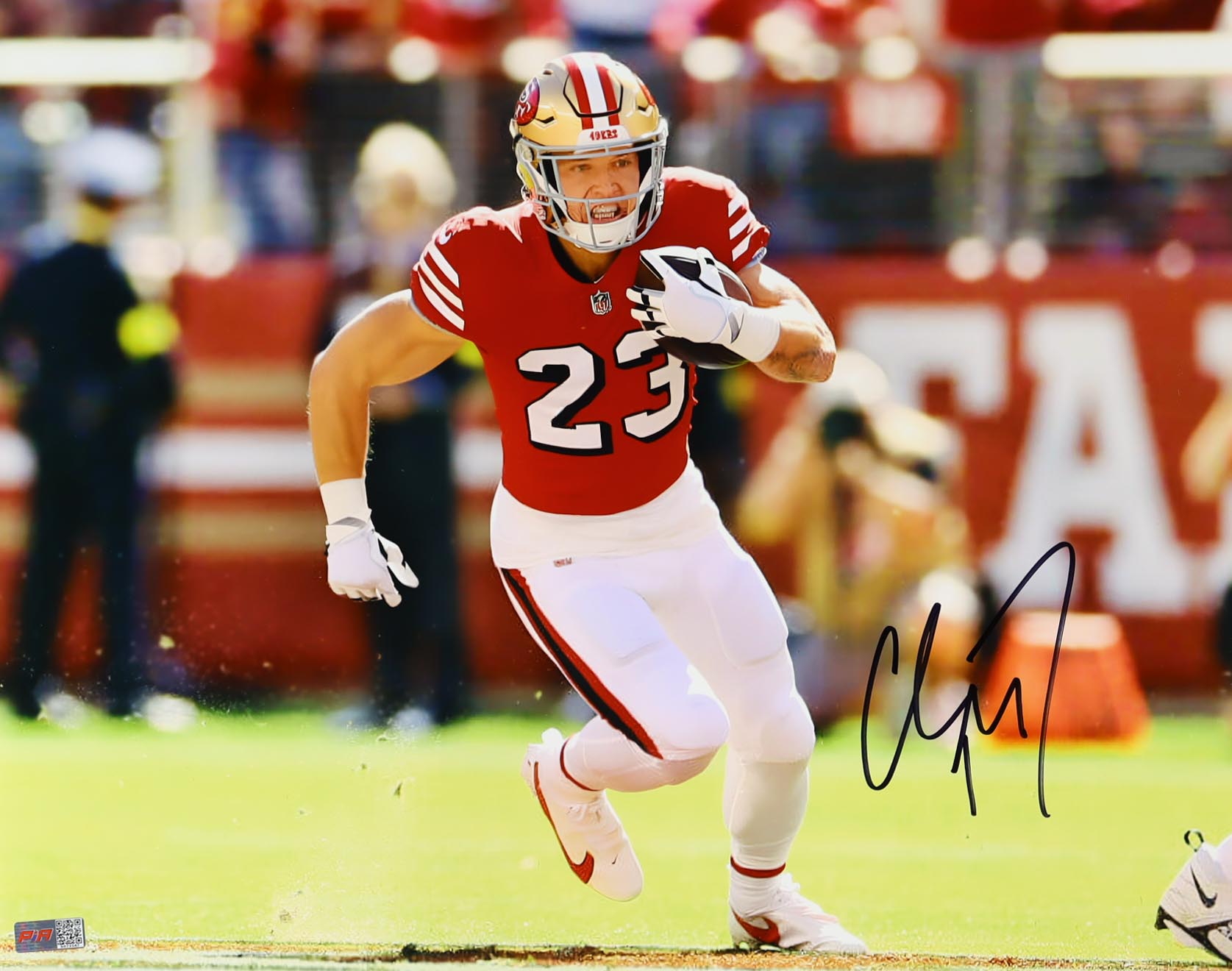Christian McCaffrey Signed 49ers 16x20 Photo (PIA) at PristineAuction.com Christian McCaffrey Signed 49ers 16x20 Photo (PIA) at PristineAuction.com