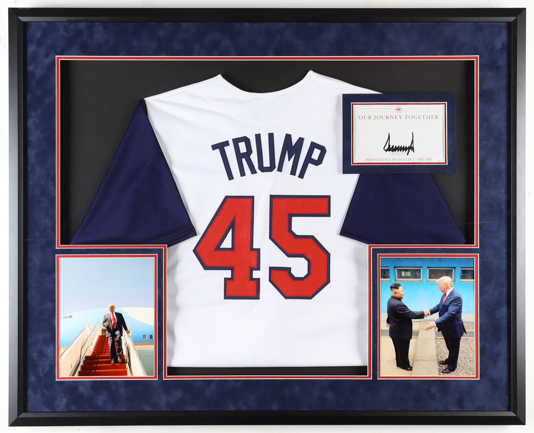 Donald Trump Signed Custom Framed Cut Display with Jersey (JSA ...