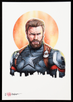 "Captain America" Marvel LE 8x12 Art Print by Thang Nguyen #/50 (PA) at PristineAuction.com