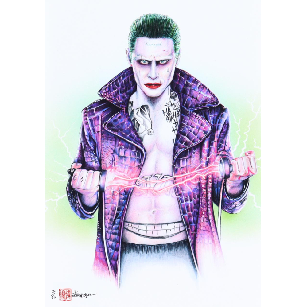 "The Joker" Suicide Squad LE 8x12 Art Print by Thang Nguyen #/50 (PA) at PristineAuction.com