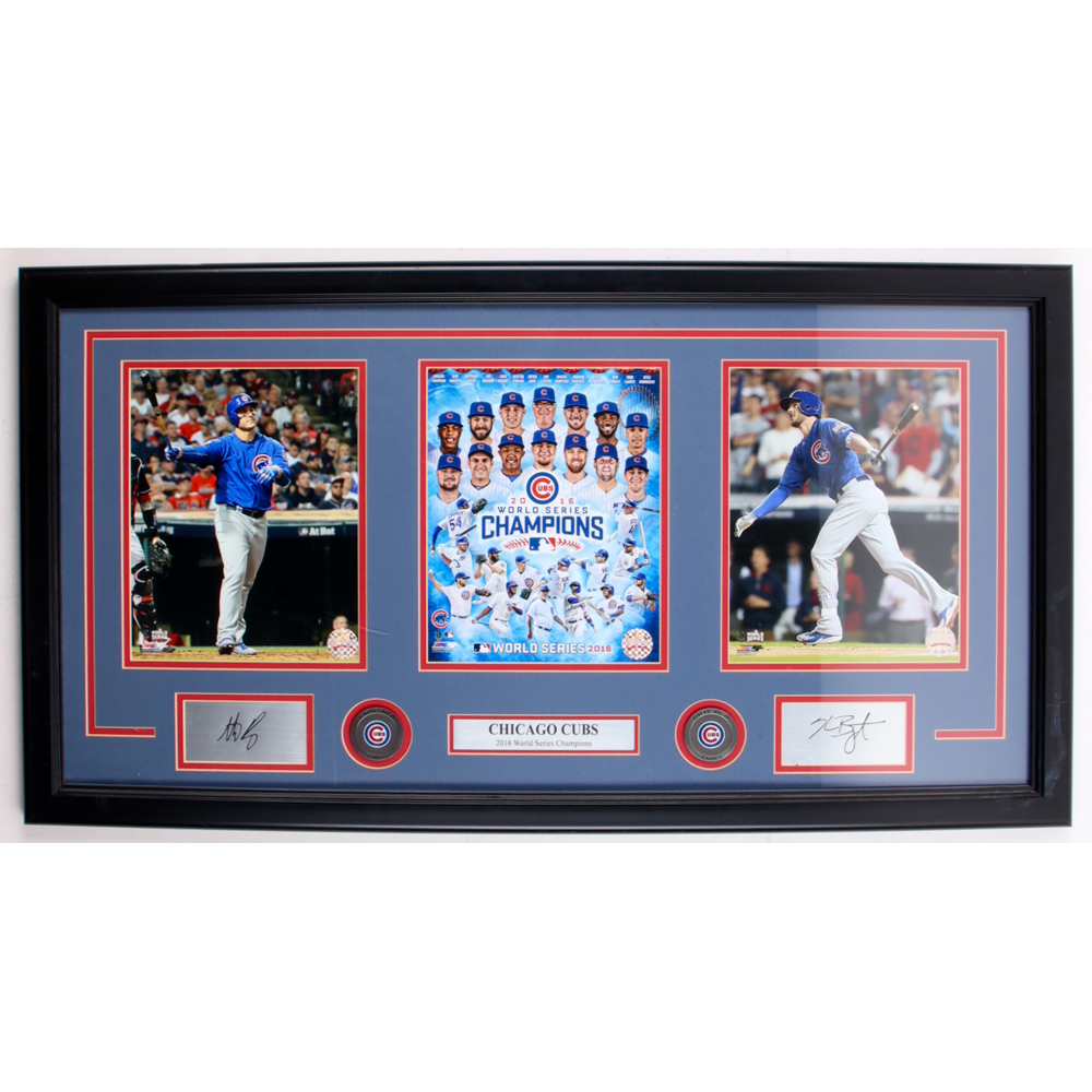 Kris Bryant & Anthony Rizzo Cubs Custom Framed 2016 World Series ...