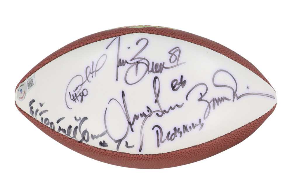 NFL Legends & Stars Super Bowl XXXV Logo Mini Football Signed by (5