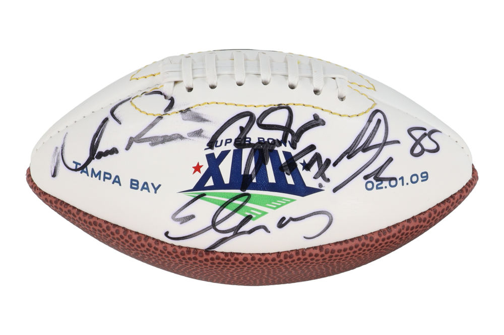NFL Legends & Stars Super Bowl XLIII Logo Mini Football Signed by (6