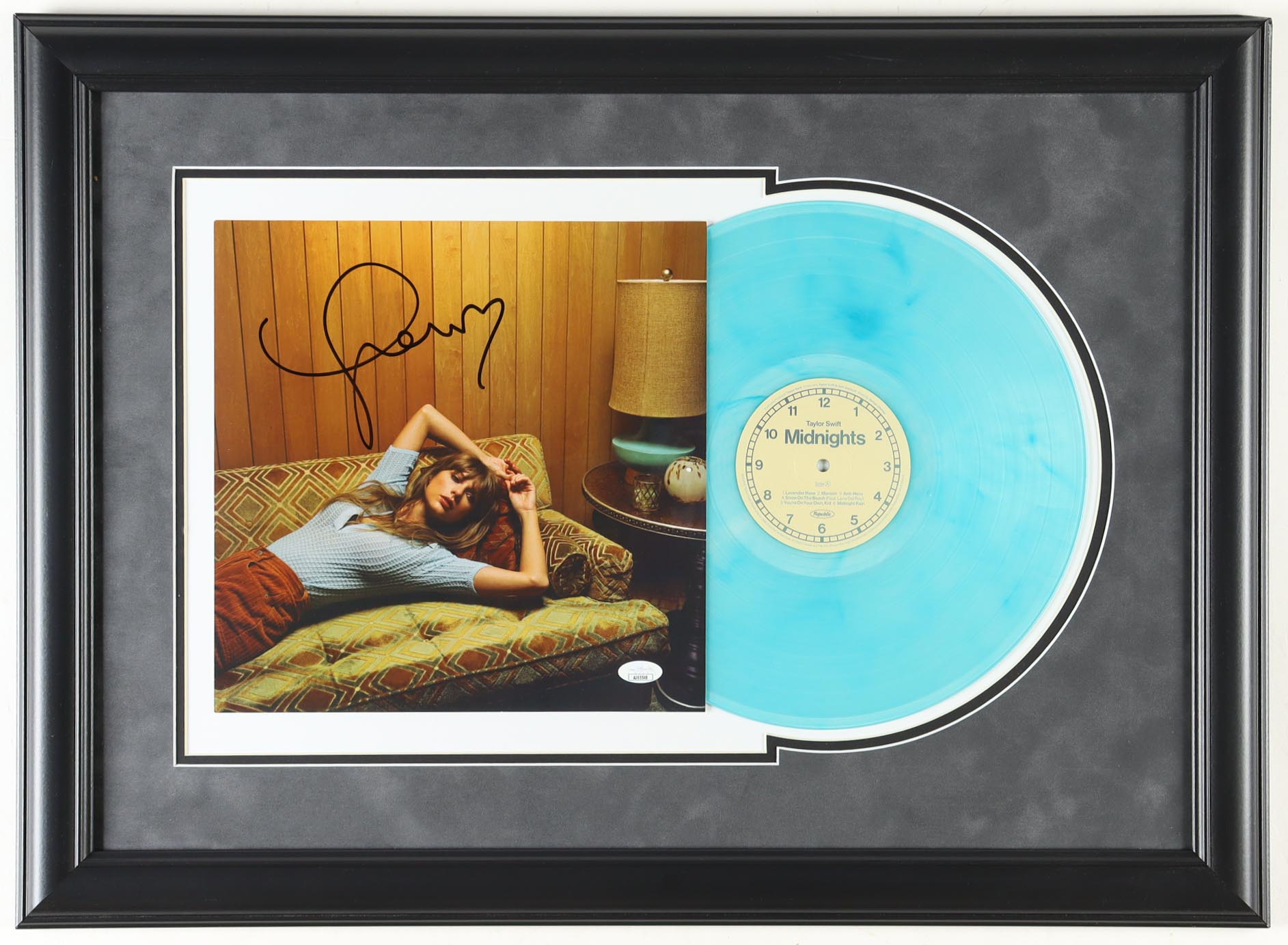 Taylor Swift Signed Custom Framed "Midnights" Vinyl Album Insert Display (JSA) at PristineAuction.com Taylor Swift Signed Custom Framed "Midnights" Vinyl Album Insert Display (JSA) at PristineAuction.com