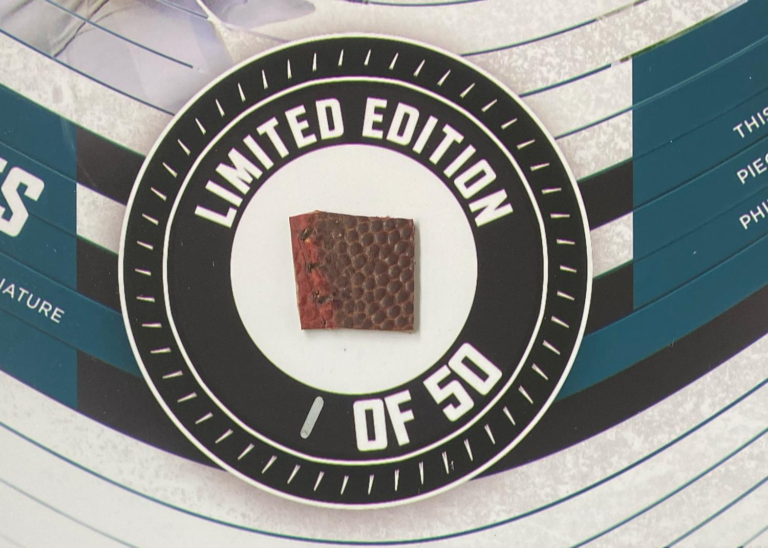 Jalen Hurts Eagles LE Custom Framed Display with Piece of Game-Used Football at PristineAuction.com Jalen Hurts Eagles LE Custom Framed Display with Piece of Game-Used Football at PristineAuction.com