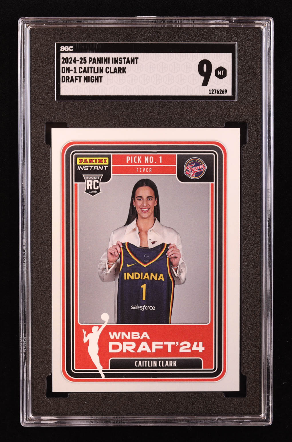Caitlin Clark 2024 Panini Instant WNBA Draft Night #DN1 RC (SGC 9) at PristineAuction.com Caitlin Clark 2024 Panini Instant WNBA Draft Night #DN1 RC (SGC 9) at PristineAuction.com