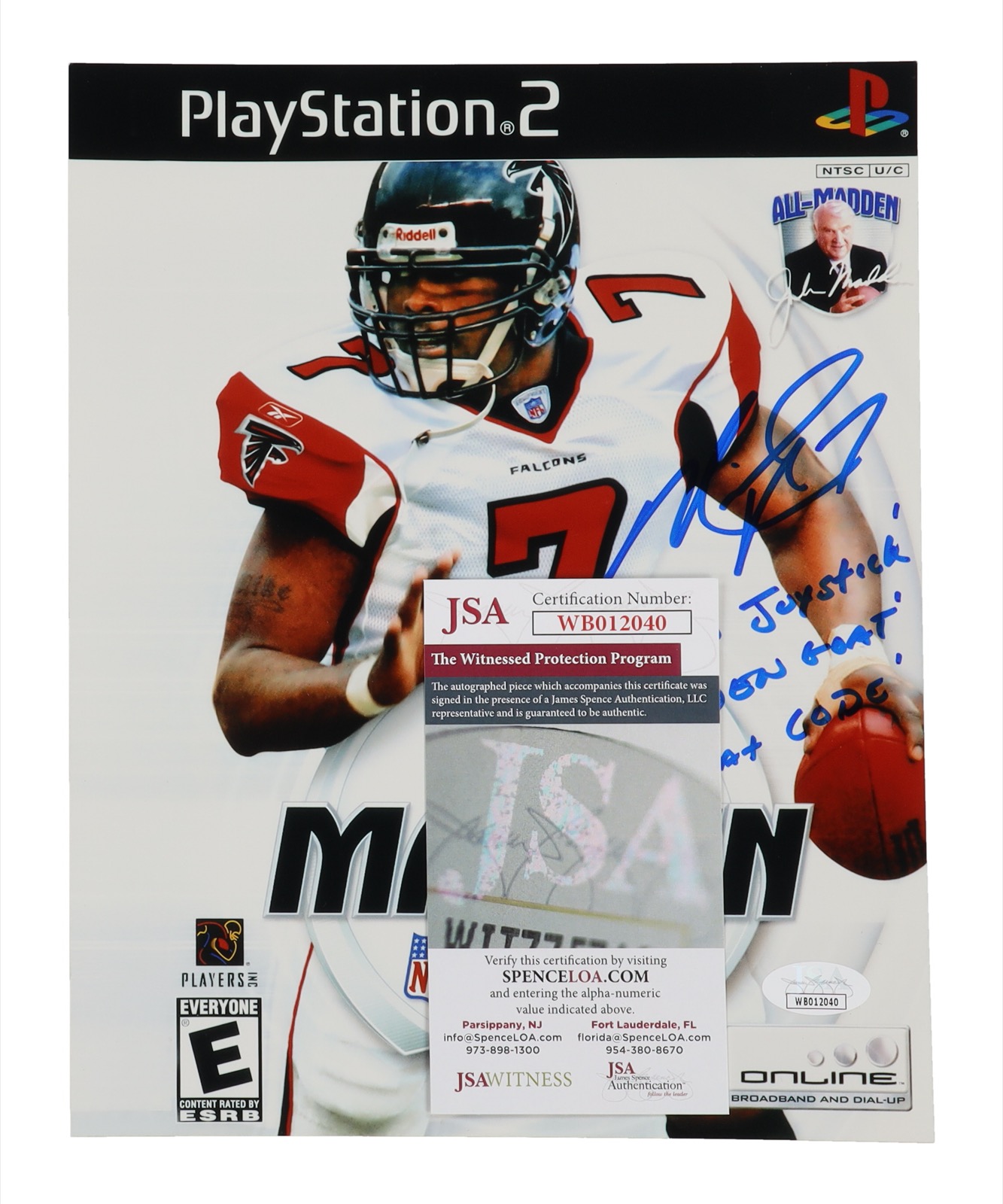 Michael Vick Signed "Madden 2004" Falcons 8x10 Photo Inscribed "Cheat Code," "Human Joystick" & "Madden GOAT" (JSA) at PristineAuction.com Michael Vick Signed "Madden 2004" Falcons 8x10 Photo Inscribed "Cheat Code," "Human Joystick" & "Madden GOAT" (JSA) at PristineAuction.com