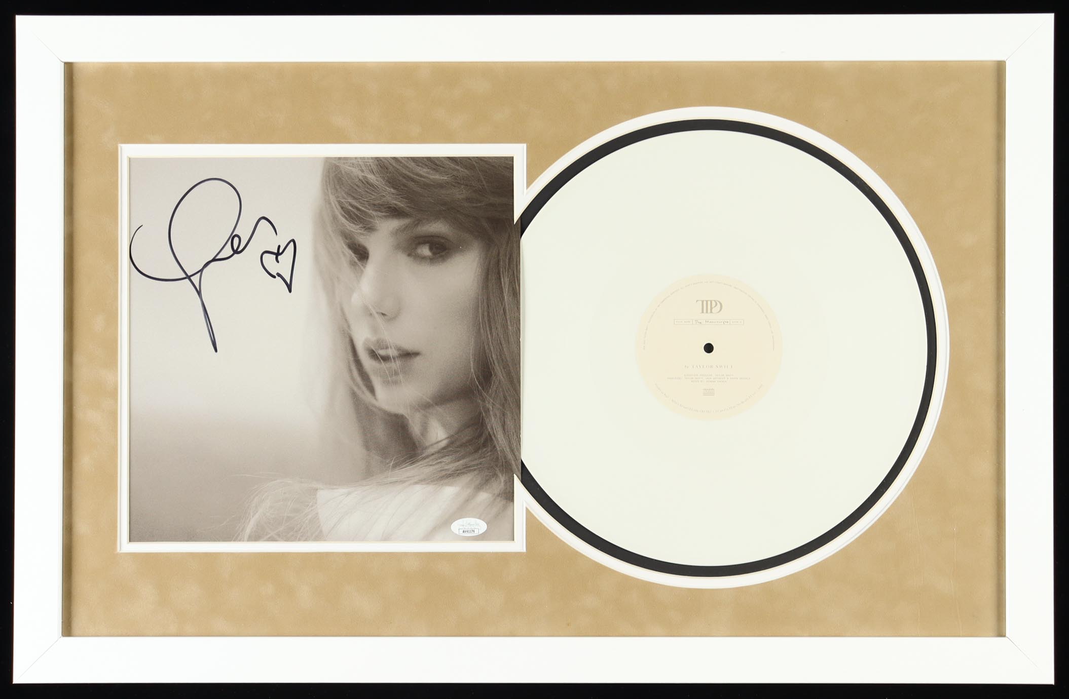 Taylor Swift Signed Custom Framed "Tortured Poets Department" Vinyl Album Insert Display (JSA) at PristineAuction.com Taylor Swift Signed Custom Framed "Tortured Poets Department" Vinyl Album Insert Display (JSA) at PristineAuction.com