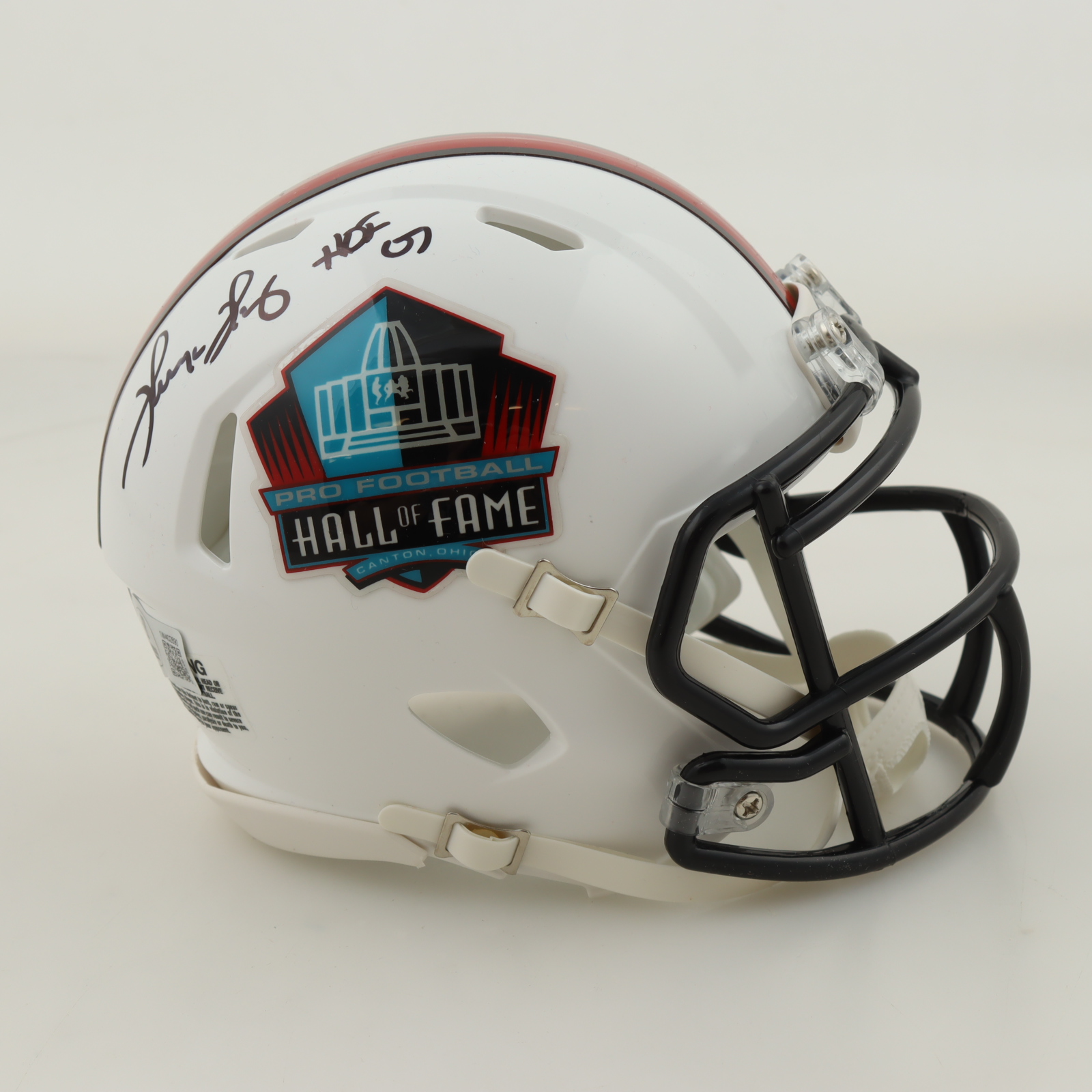 Thurman Thomas Signed Hall of Fame Logo Speed Mini Helmet Inscribed ...