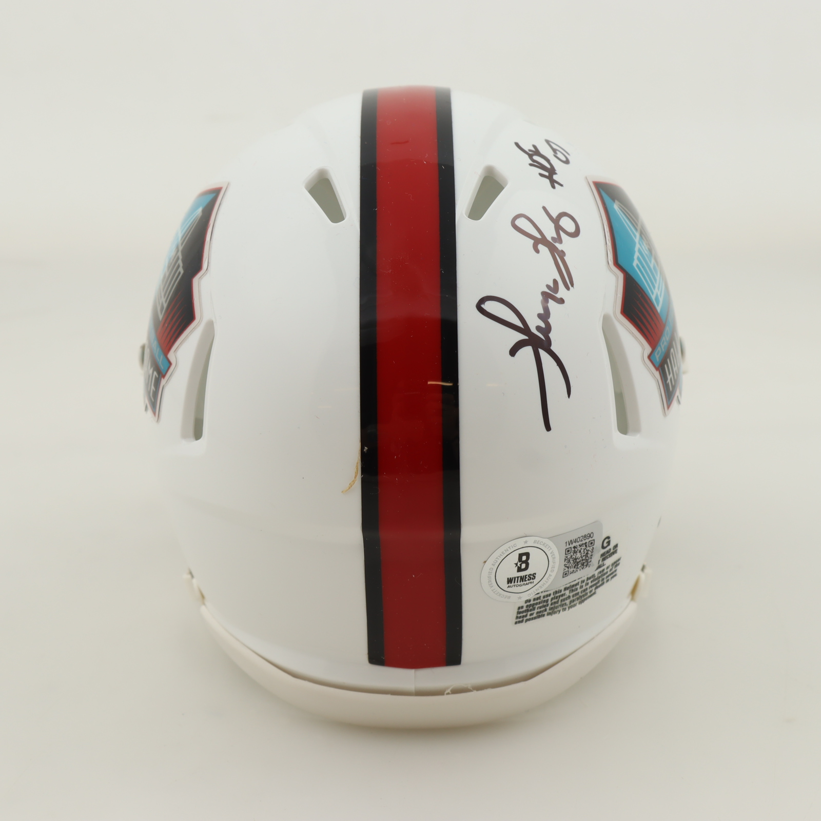Thurman Thomas Signed Hall of Fame Logo Speed Mini Helmet Inscribed ...