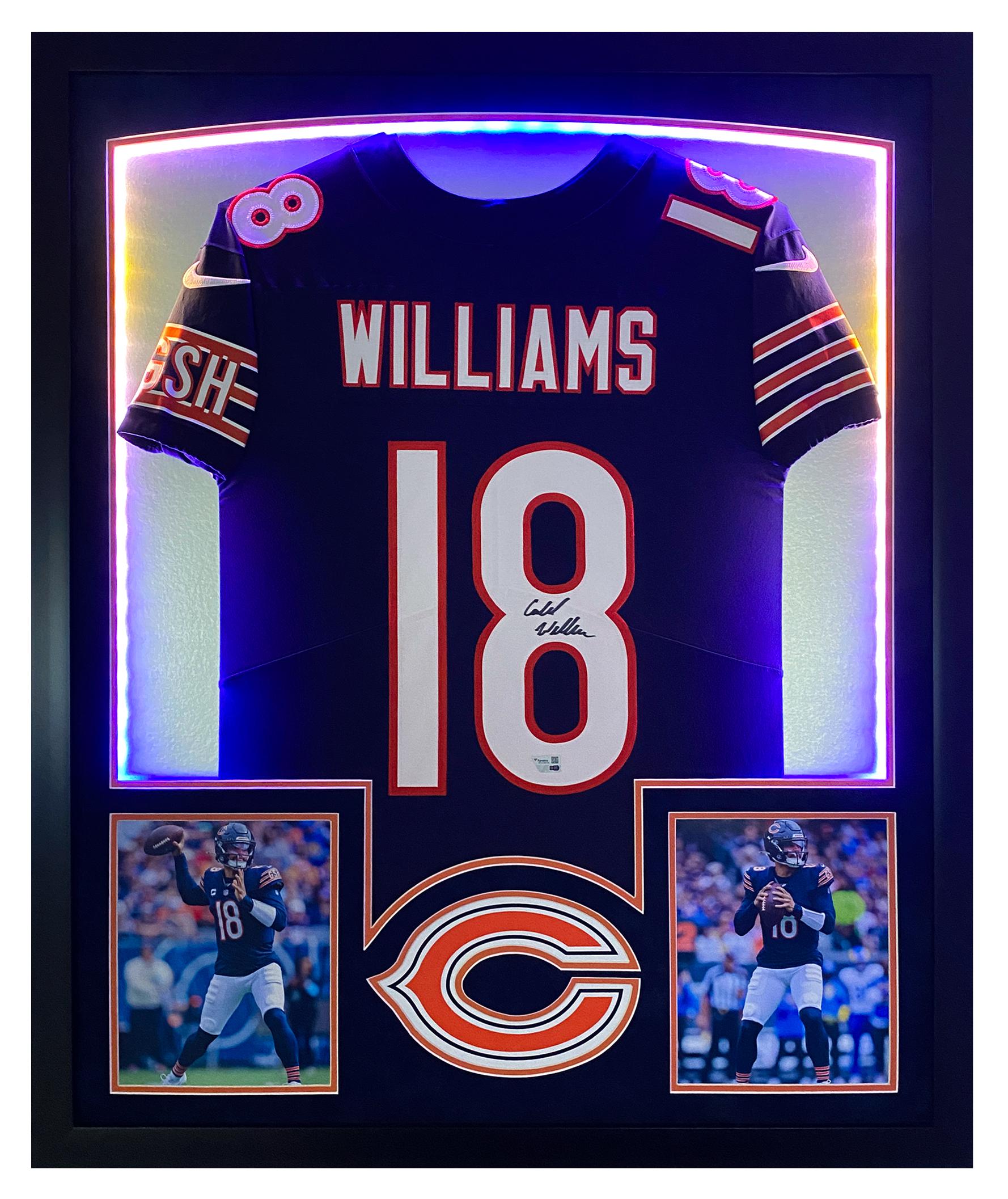 Caleb Williams Signed Bears Custom Framed LED Jersey Display (Fanatics) at PristineAuction.com Caleb Williams Signed Bears Custom Framed LED Jersey Display (Fanatics) at PristineAuction.com