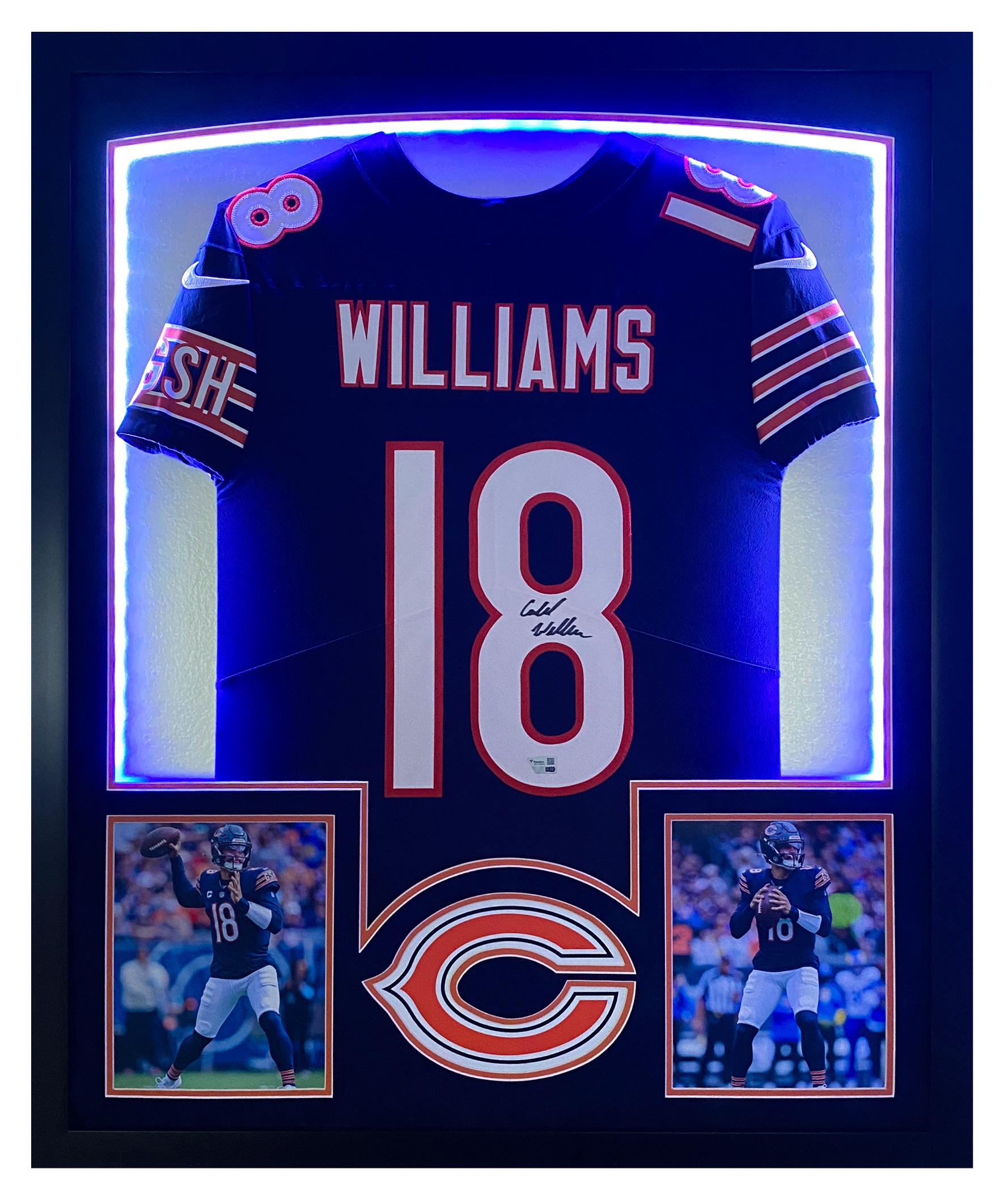 Caleb Williams Signed Bears Custom Framed LED Jersey Display (Fanatics) at PristineAuction.com Caleb Williams Signed Bears Custom Framed LED Jersey Display (Fanatics) at PristineAuction.com