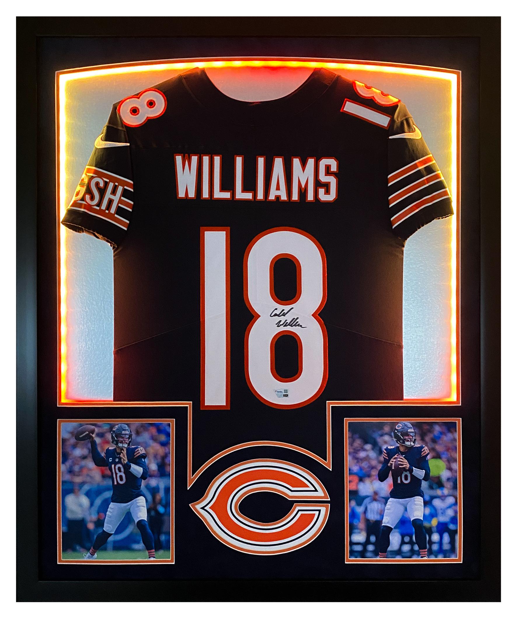 Caleb Williams Signed Bears Custom Framed LED Jersey Display (Fanatics) at PristineAuction.com Caleb Williams Signed Bears Custom Framed LED Jersey Display (Fanatics) at PristineAuction.com