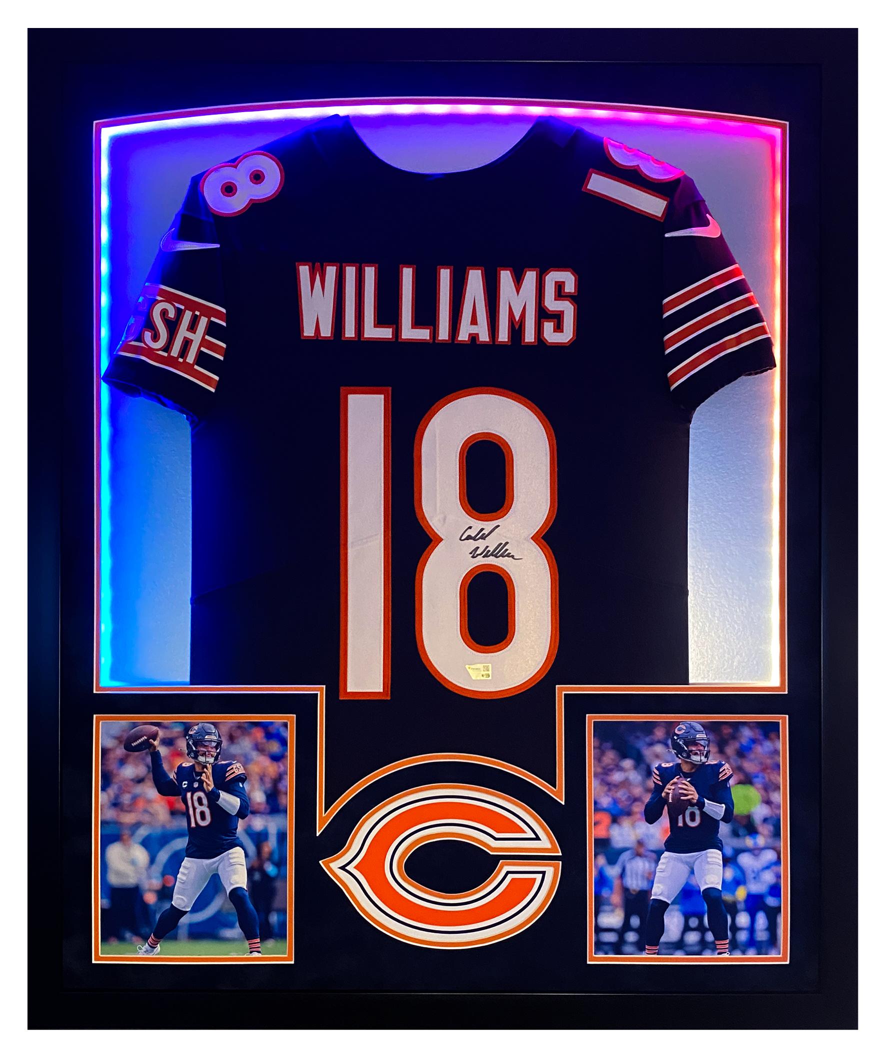 Caleb Williams Signed Bears Custom Framed LED Jersey Display (Fanatics) at PristineAuction.com Caleb Williams Signed Bears Custom Framed LED Jersey Display (Fanatics) at PristineAuction.com